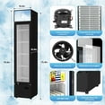 thumbnail image 6 of Commercial Merchandiser Refrigerator, One Glass Door, 6 cu.ft, Upright Display Beverage Cooler, 6 of 7