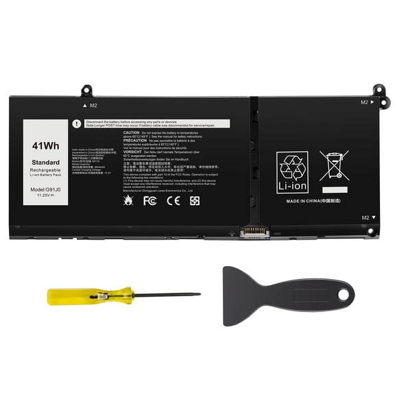 41Wh G91J0 Laptop Battery for Dell Latitude 3520 3320 3330 3420 Inspiron 3510 3511 3515 3525 3530 5310 5320 5330 5410 5510 5515 14 7420 16-7620 2-in-1 Series Vostro 5620 5625 11.25V