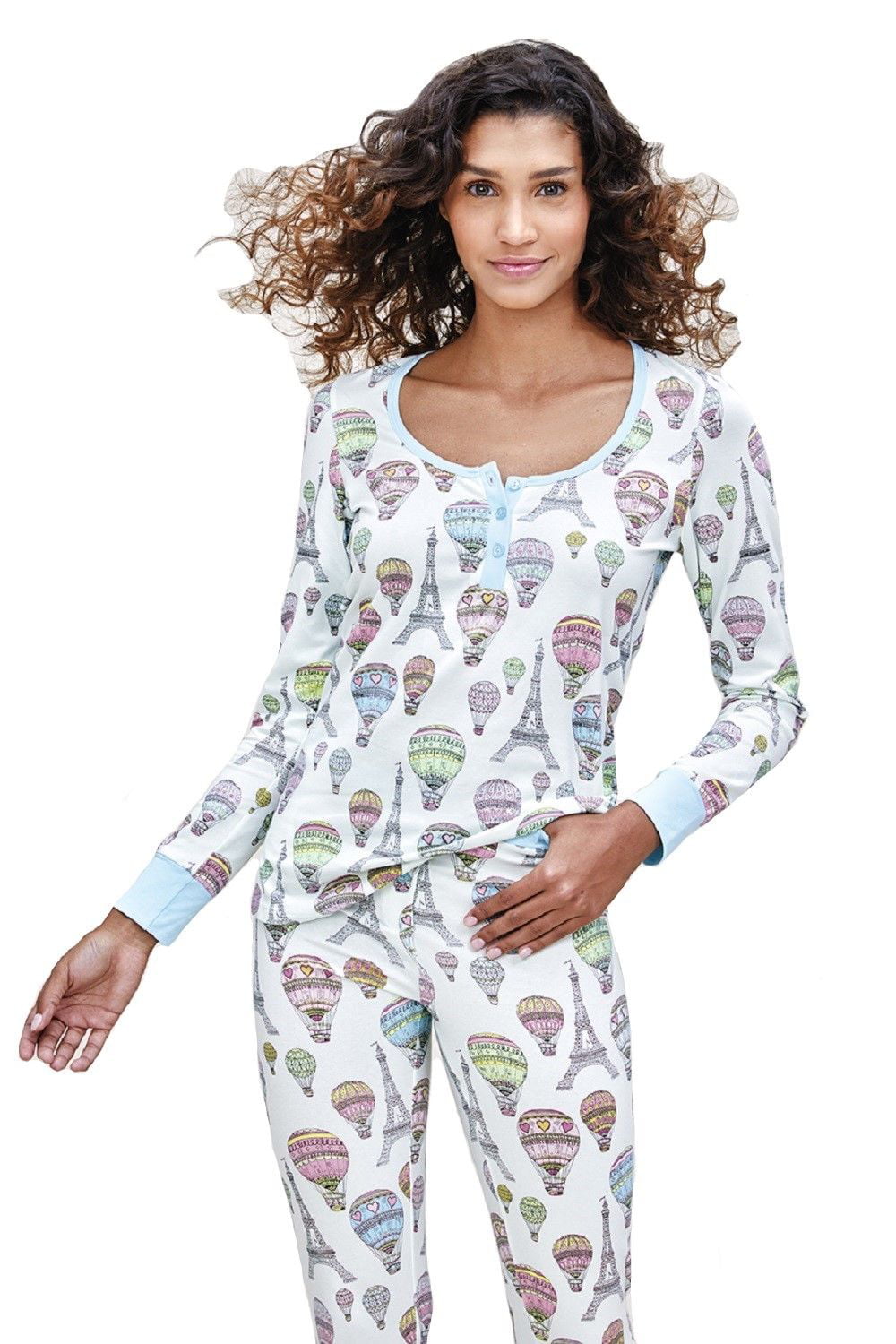 Sleepyheads Women’s Sleepwear Long Sleeve Striped Knit Pajama Set