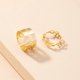 thumbnail image 4 of Conjunto de anillos abiertos ajustables Sunnimix bohemio oro 2 piezas, 4 of 7