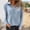 Blue, variant on Dolkfu Black Fall Winter Tops for Women 2026 Long Sleeve Minimalist Zip Mock Neck Knitted Fabric Zip-Up Sweaters Refined Solid Sweaters Black,L