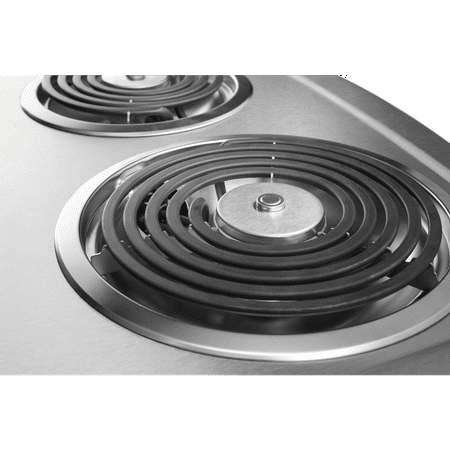 Whirlpool - 21" Built-In Electric Cooktop - Stainless steel