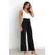 thumbnail image 5 of Pantalones Palazzo de Pierna para Mujer, con Cinturón, Cintura Alta, Informales, Holgados, Largos y con Bolsillos. Negro M, 5 of 8