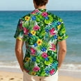 thumbnail image 6 of LEKWK Mens Shirts Casual Stylish Regular Fit Short Sleeve Button Down Shirts Vivid Tropical Floral Leaf Print Casual Tshirts Beach Party Holiday, 6 of 8