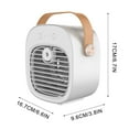 thumbnail image 3 of Harlier Portable Air Conditioner Fan, USB Plug-in Evaporative Mini AC Fan with 3 Adjustable Speeds, Hand Held Personal Air Cooler for Desk, Bedroom, traveling & Camping, White, 3 of 8