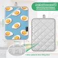 thumbnail image 3 of Pot Holders Set of 2 Heat Resistant 338℉ Kitchen Oven Gloves Potholder Cooking Baking Microwave Mitts Egg on Blue Background, 3 of 7