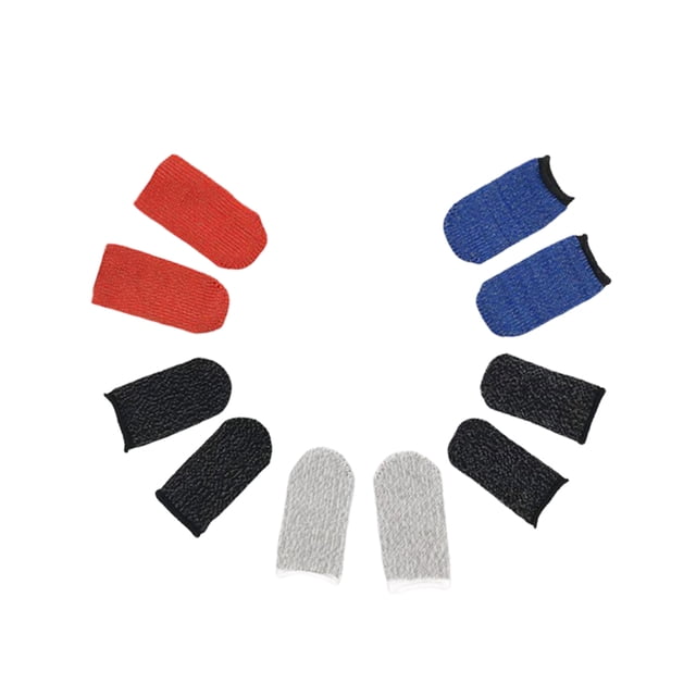 10pcs Practical Finger Sleeve Ultra-thin Screen Touch Game Finger Cover Anti-Sweat Fingers Protector for Men Women (Random Color)