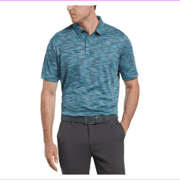 Callaway Men's Course Blueprint Short Sleeve Golf Polo Shirt, Real Teal, M