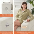 thumbnail image 4 of BedLuxury 70" Loveseat, 2-Seats Sofa with USB/Type-C Charging, Storage Pocket & Wide Armrest, Removable Cover, Living Room, Chenille Beige, 4 of 9