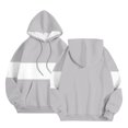 thumbnail image 6 of XIAONU Womens Hoodies Pleasure Striped Color-Blocked Drawstring Hoodie Baggy Kangaroo Pocket Long-Sleeved Pullover Sweatshirt, 6 of 6
