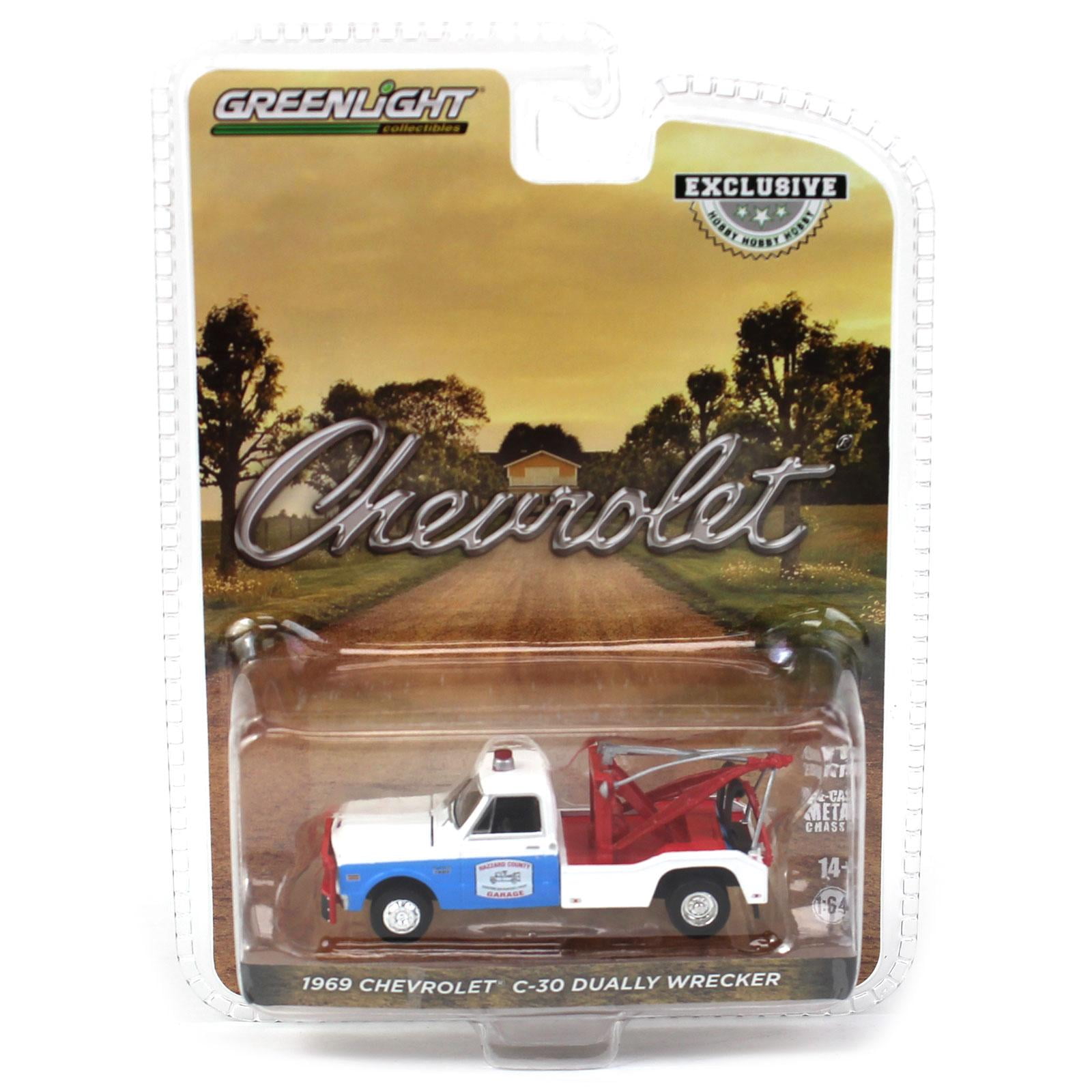 Greenlight 1:64 Scale Diecast - 1969 Chevy C-30 Dually Wrecker Truck, Dually Drivers Series 9