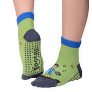 Footsis Non Slip Grip Socks for Yoga, Pilates, Barre, Home, Hospital ,Mommy and Me classes "Hero"
