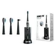 Sonic-FX Solo Electric Toothbrush w/ 2 Brush Heads   1 Interdental, 3 Brush Modes, Black