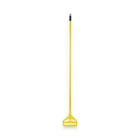 Boardwalk Quick Change Side-Latch Plastic Mop Head Handle, 60" Aluminum Handle, Yellow