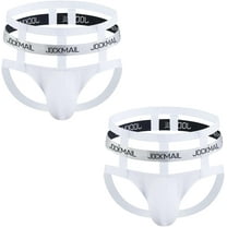 JOCKMAIL 2PCS/Pack Mens Breathable Jockstrap Mens Thong Jock Strap Male Underwear Low Rise Seamless Thongs