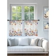 thumbnail image 4 of Sheer Curtains 54 Inch Length 2 Panels Set for Kitchen, Spring Floral Semi Sheer Curtains for Windows, Elegant Flowers Farmhouse Botanical Voile Window Treatments Rod Pocket Curtain, 4 of 7