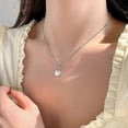 thumbnail image 3 of Collar colgante de ópalo redondo Kpop Goth Yashi 2 piezas color plata, 3 of 5