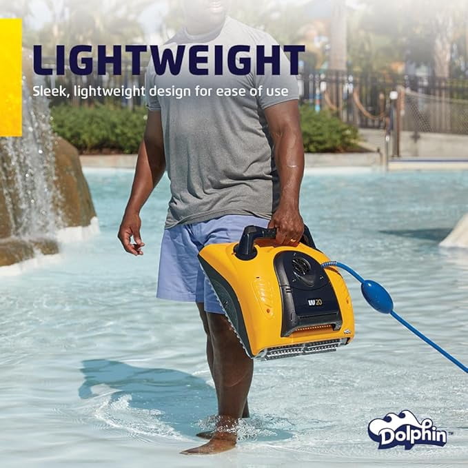 DOLPHIN W20 Wave Commercial Robotic Pool [Vacuum] Cleaner with Caddy - Engineered for Unmatched Cleaning Performance - Ideal for Commercial Swimming Pools up to 68 Feet