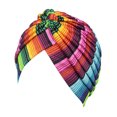 thumbnail image 2 of Dyfzdhu Women Retro Multicolor Hat Turban Brim Cap Pile Fashion, 2 of 2
