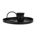 thumbnail image 1 of Retro Metal Wrought Iron Candle Holder Decorative Home Ornament Black, 1 of 3