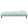 thumbnail image 3 of Platform Bed Frame, Full Size, Velvet, Blue, Modern Contemporary Urban Design, Bedroom Master Guest Suite, 3 of 5