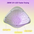 thumbnail image 3 of WOORNIGOJIN 280W UV LED Nail Lamp for Gel Polish, 66 Beads & 4 Timer Settings, 3 of 6