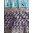 thumbnail image 4 of Turquoise Blue & Gold-Toned Silk Blend Woven Design Kanjeevaram Saree - 12385326, 4 of 5