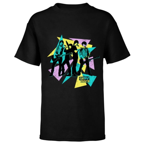 Disney Channel Camp Rock Mitchie Torres and Connect 3 - Short Sleeve T-Shirt for Kids - Customized-Black