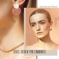 thumbnail image 3 of Pendientes de arcilla polimérica, pendientes redondos de gran sentido, pendientes colgantes ligeros bohemios con personalidad tejida a mano, 3 of 5
