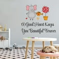 thumbnail image 2 of Good Heart Keeps you Beautiful Forever-Kids Learning Cartoon Creative Wall Stickers , Baby room, Nursery room- Easy To Apply & Removeable-Applies to any Smooth Surface- Size :20" x 18"., 2 of 4