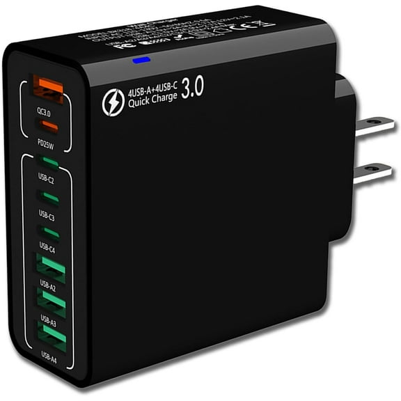 8 in 1 Waterproof Ports USB Fast Charger - 8 Ports Desktop Charging Station,Smart Safe Portable with Multiple Ports,for Home Office Travel