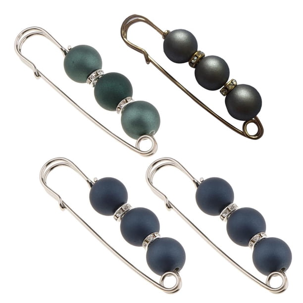 Broches duraderos, prendedores de solapa, clips para bufandas y suéteres, broches decorativos de moda. Verde Gris Azul