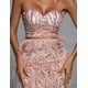 thumbnail image 4 of Vestido BELLA BARNETT con flecos y plumas, lentejuelas, corte bajo, rosa, 4 of 5