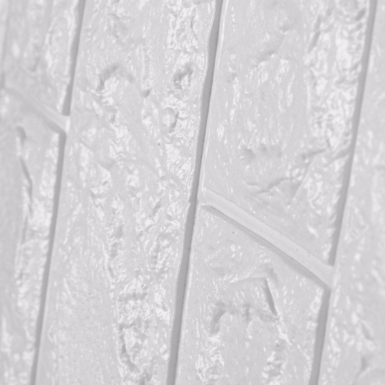 White PE Foam Bricks Wall Sticker, Size/Dimension: 77 * 70 Cm at