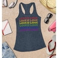 thumbnail image 3 of S4E Women's Love is Love Rainbow Gay Pride Racerback Slim Fit Small Navy, 3 of 4
