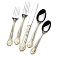 thumbnail image 3 of St James St. James Gold Accent Napoleon Bead 18/10 Stainless Steel 65-piece Flatware Set, 3 of 3