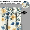 thumbnail image 4 of 3-Piece Bright Flowers Kitchen Curtain Set - Ruffled Valance and Tier Curtains with Rod Pocket, Fresh Floral Pattern for Farmhouse Kitchen Windows Decor, 54"x18" + 27.5"x36"x2, 4 of 5