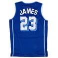 thumbnail image 2 of LeBron James X Nipsey Hustle Crenshaw Men's Headgear Classics Baseball Jersey (Small, Blue), 2 of 5
