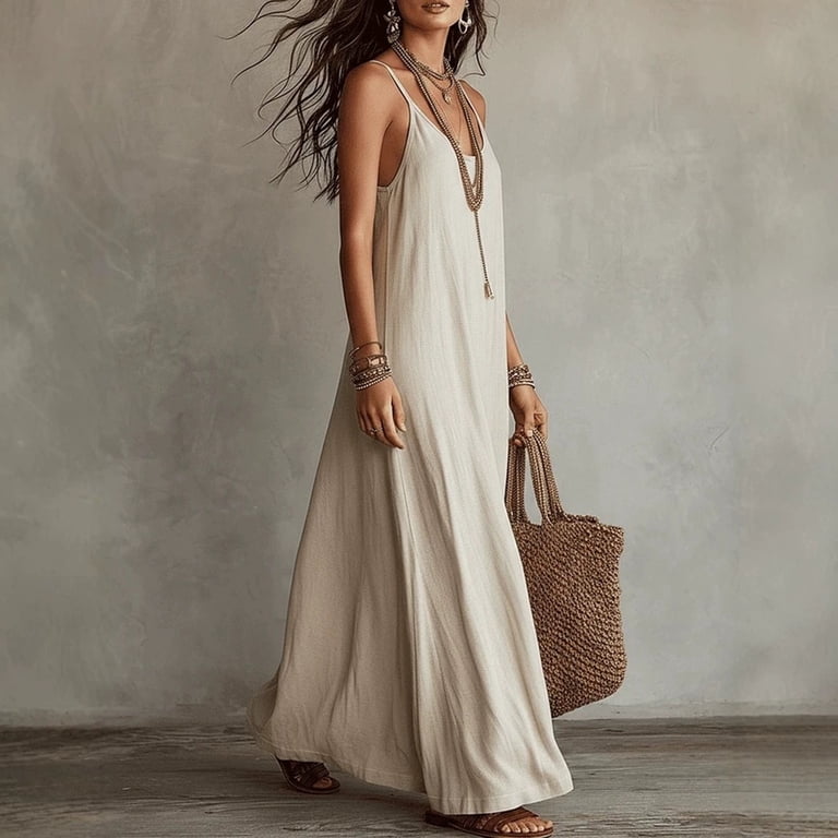 open back casual summer dresses jiaxiM Summer Dresses for Women 2026 Backless Cami Dress Lounge Dress House Dress Open Back Dress for Women Casual Summer