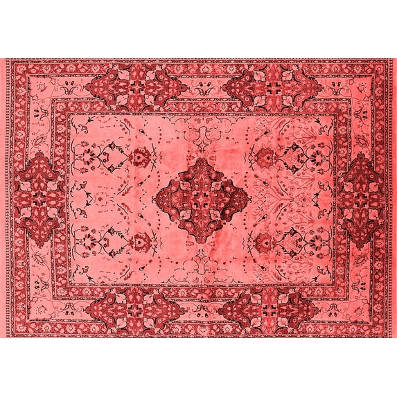 Ahgly Company Indoor Rectangle Oriental Red Industrial Area Rugs, 5' x 8'