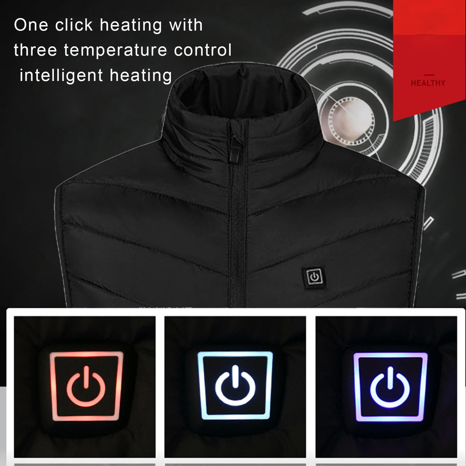 Brnmxoke Heated Vests Women Sleeveless Lightweight Rechargeable Electric Fleece Vest Unisex Warm Jackets for Winter Outdoor Black,XL