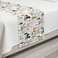 thumbnail image 2 of Nature Bed Runner, Squirrel Trees Log Chestnut Pine Forest Woodland Branches Leaves Herbs Cartoon, Decorative Accent Bedding Scarf for Hotels Homes and Guestrooms, Twin, Multicolor, by Ambesonne, 2 of 2