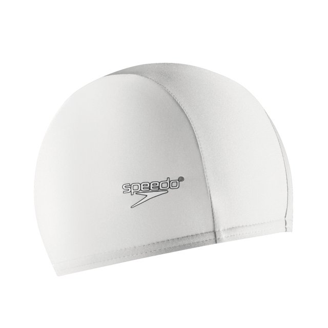 Speedo Bonnet de Bain Confort Unisexe Adulte Tissu - Blanc, Taille Unique