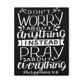 thumbnail image 5 of Scripture Walls  Don't Worry About Anything Philippians 4:6 Bible Verse Canvas Christian Wall Art Ready To Hang Unframed, 5 of 17