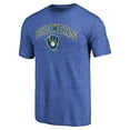 thumbnail image 2 of Men's Royal Milwaukee Brewers Vintage Cooperstown Collection Wahconah Tri-Blend T-Shirt, 2 of 3