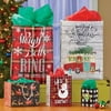 Multi-Size Holiday Farmhouse Paper Gift Bags - Set of 5ags - Set of 5