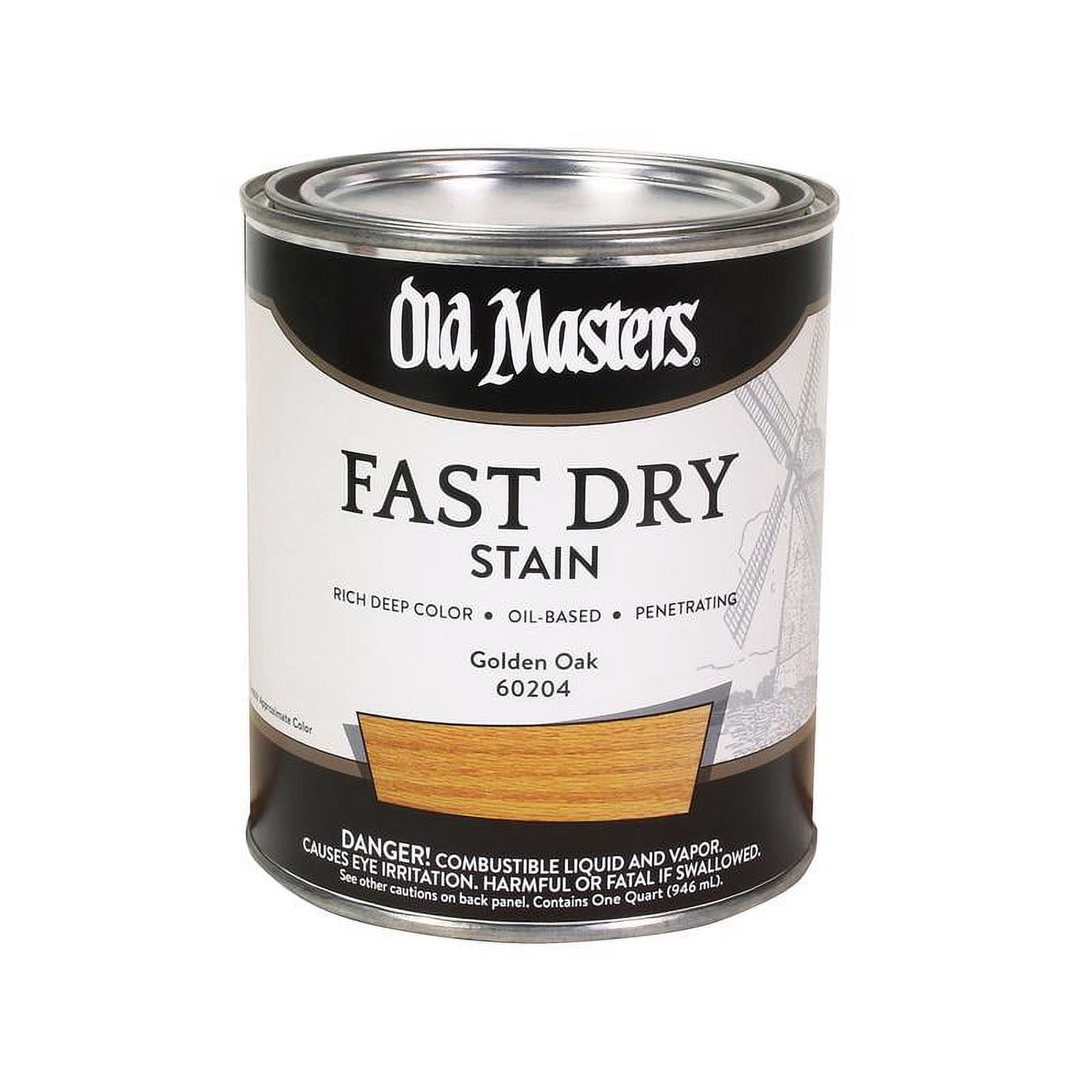 qt Old Masters 60204 Golden Oak Fast Dry Stain Interior Oil-Based Wood Stain