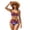 Black and Pink - Palm Tree, variant on Jellyfish Print Women Two Piece Bathing Suit High Waisted Bikini Sets Tummy Control Bathing Suit V Neck Twist Front Swimsuits Summer Beach Swimwear, XS