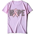 thumbnail image 4 of LEAVINGSUO Womens Tops Casual Shirts for Women Help Women's Breast Cancel Awareness Short Sleeve T-Shirt Tops, 4 of 4