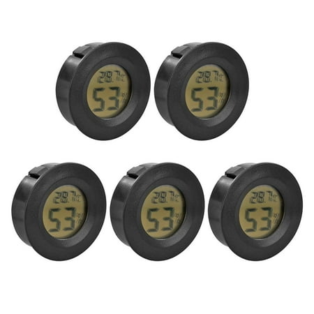 EROCK 5Pcs Mini Hygrometer Thermometer Fahrenheit or Celsius Meter Digital LCD Monitor